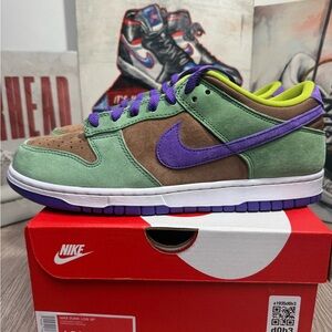 Nike Dunk Low SP Veneer Ugly Duckling Green Purple Brown DA1469-200 Mens 10.5
